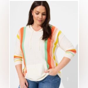 Reversed Jersey Pullover Hooded Sweater